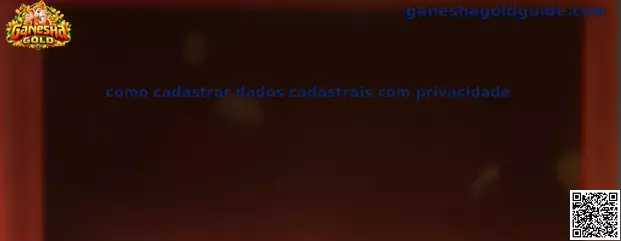 Guia ilustrado de como cadastrar dados cadastrais com total privacidade e proteção online